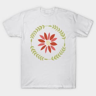 Retro Poinsettia Ornament T-Shirt